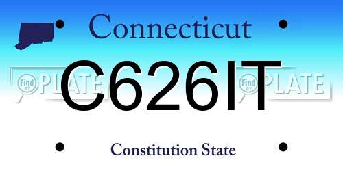 C626IT Connecticut License Plate