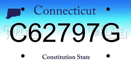 C62797G Connecticut License Plate