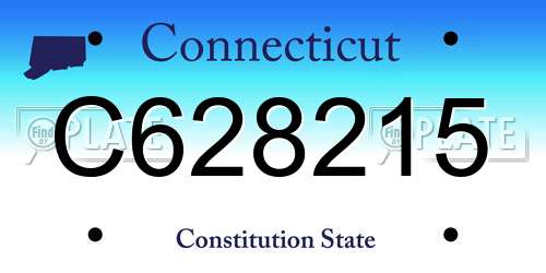C628215 Connecticut License Plate