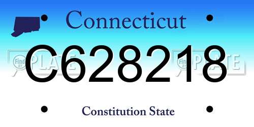 C628218 Connecticut License Plate
