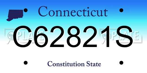 C62821S Connecticut License Plate