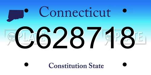 C628718 Connecticut License Plate