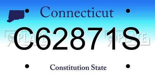 C62871S Connecticut License Plate