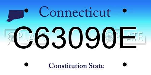 C63090E Connecticut License Plate