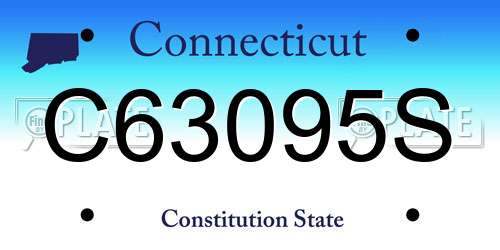 C63095S Connecticut License Plate