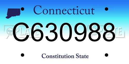 C630988 Connecticut License Plate