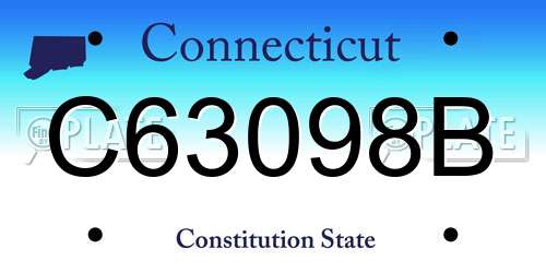 C63098B Connecticut License Plate
