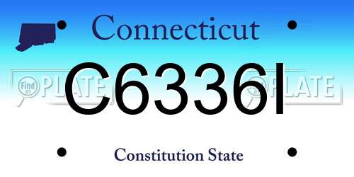 C6336I Connecticut License Plate