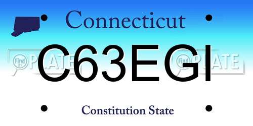 C63EGI Connecticut License Plate
