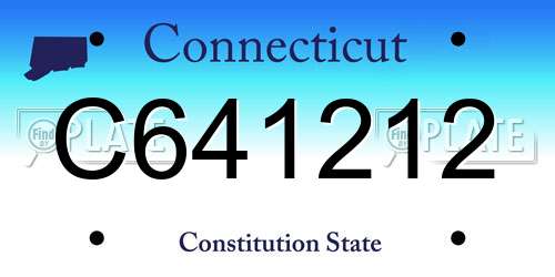 C641212 Connecticut License Plate
