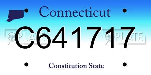 C641717 Connecticut License Plate