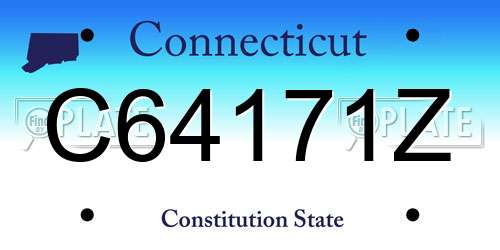 C64171Z Connecticut License Plate