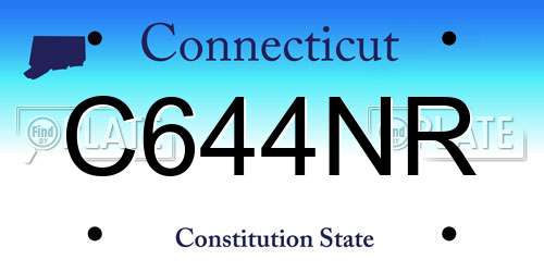 C644NR Connecticut License Plate