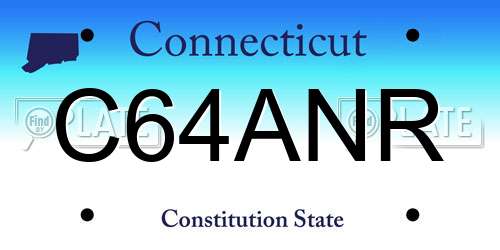 C64ANR Connecticut License Plate