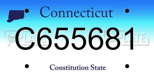 C655681 Connecticut License Plate