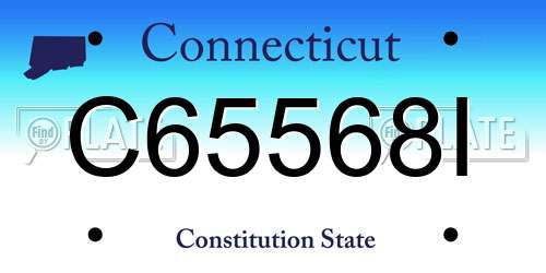 C65568I Connecticut License Plate