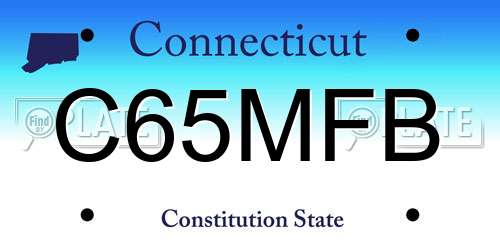 C65MFB Connecticut License Plate