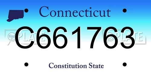 C661763 Connecticut License Plate