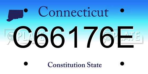 C66176E Connecticut License Plate