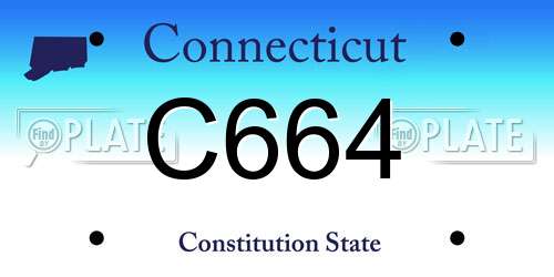 C664 Connecticut License Plate
