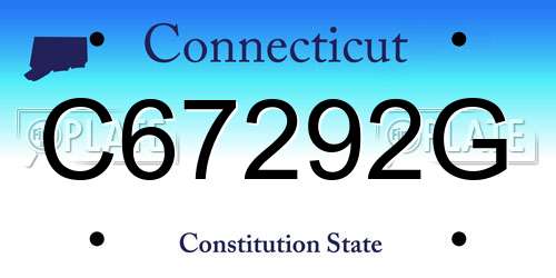 C67292G Connecticut License Plate