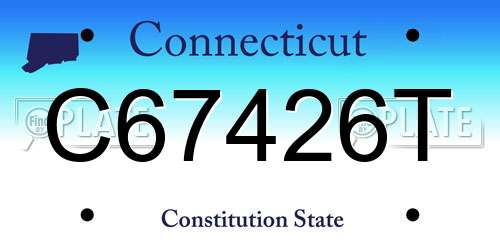 C67426T Connecticut License Plate