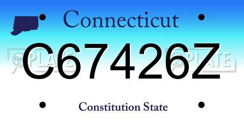 C67426Z Connecticut License Plate