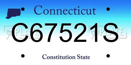 C67521S Connecticut License Plate