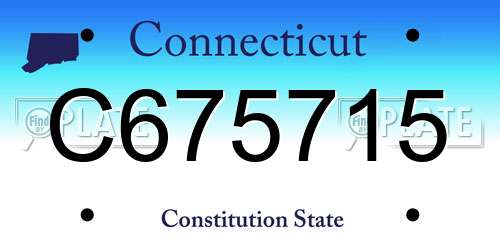 C675715 Connecticut License Plate