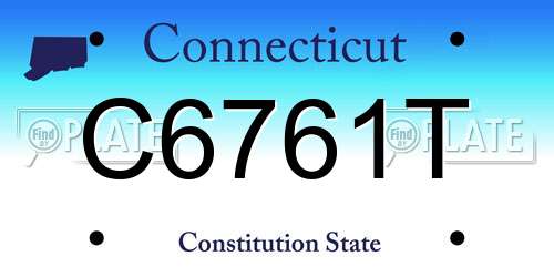 C6761T Connecticut License Plate