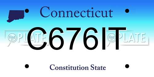 C676IT Connecticut License Plate
