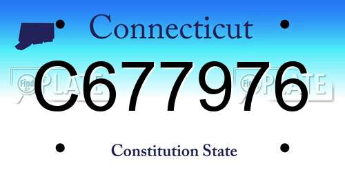 C677976 Connecticut License Plate