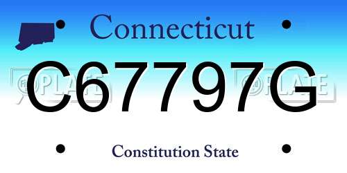 C67797G Connecticut License Plate