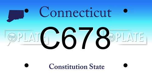 C678 Connecticut License Plate