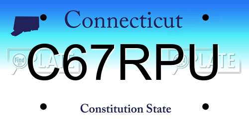 C67RPU Connecticut License Plate