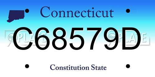 C68579D Connecticut License Plate