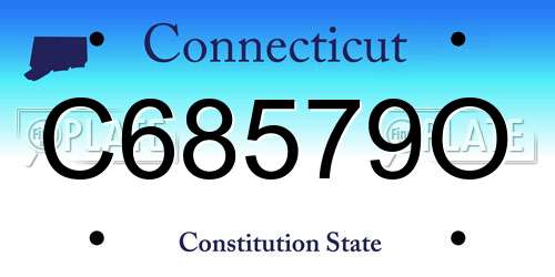 C68579O Connecticut License Plate