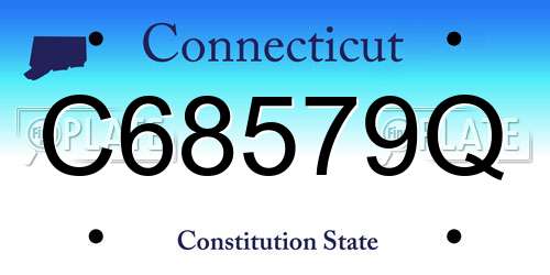C68579Q Connecticut License Plate