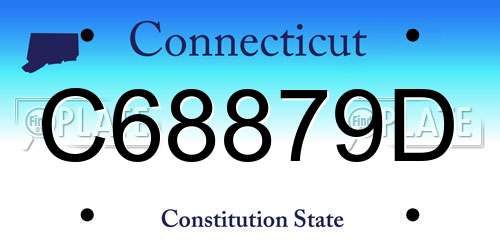 C68879D Connecticut License Plate