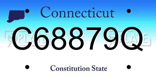 C68879Q Connecticut License Plate
