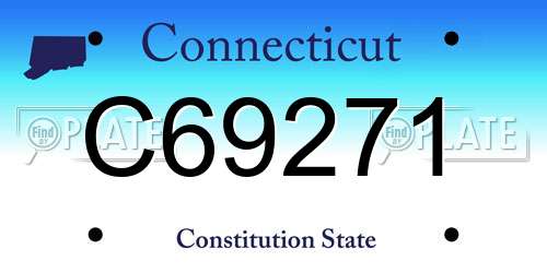 C69271 Connecticut License Plate