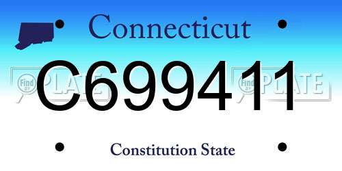 C699411 Connecticut License Plate