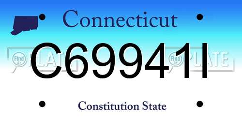 C69941I Connecticut License Plate