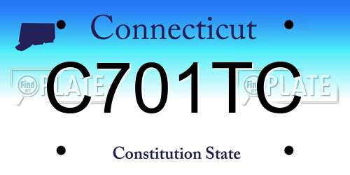 C701TC Connecticut License Plate