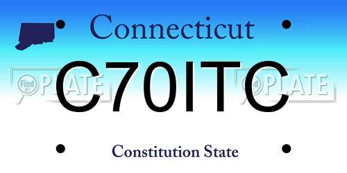 C70ITC Connecticut License Plate