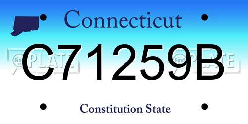 C71259B Connecticut License Plate