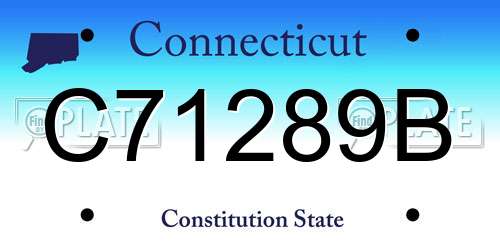 C71289B Connecticut License Plate