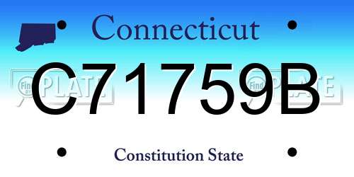 C71759B Connecticut License Plate