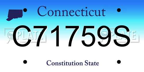 C71759S Connecticut License Plate