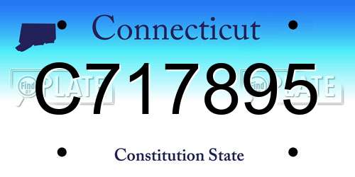C717895 Connecticut License Plate